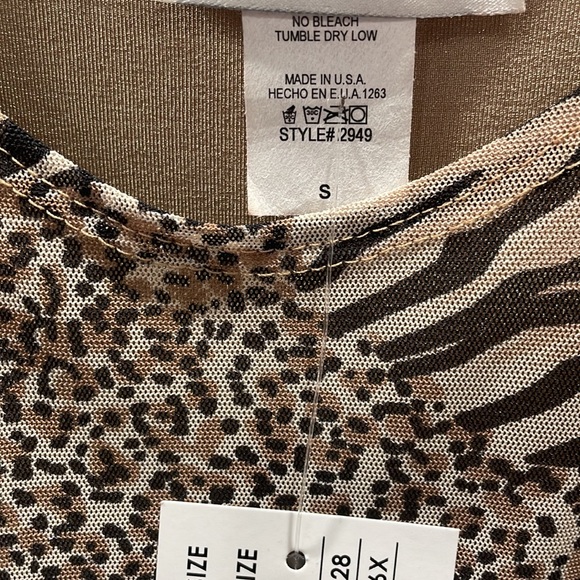 Channa animal print two pc twin set. Sz small. - Picture 6 of 8